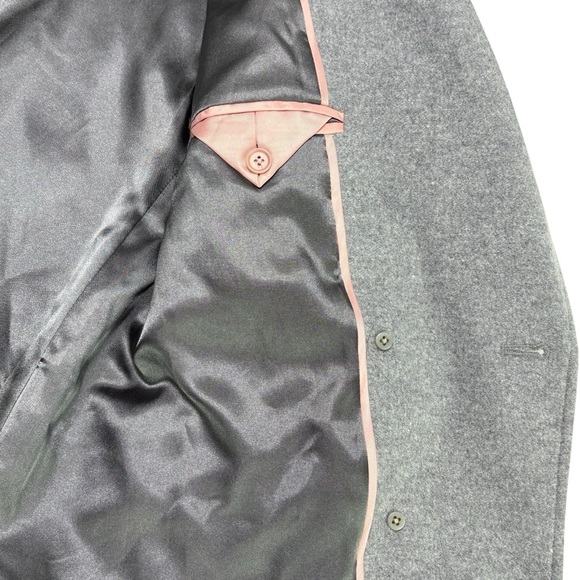 J Crew Wool Cashmere Double-Breasted Coat Gray 2P - Picture 8 of 14